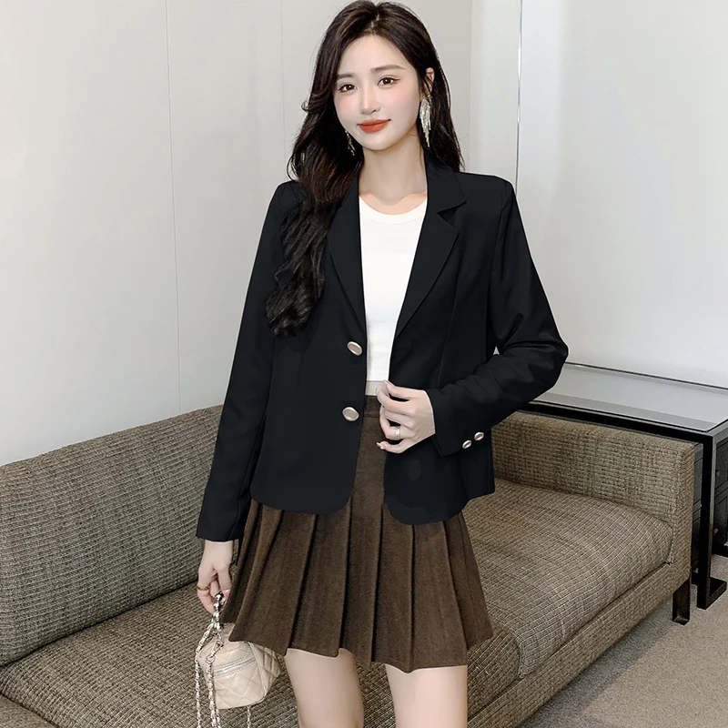 Early Spring Women's ort Suit Jaet Casual Sli Slimming Faionable Polyester Fiber Long Sve Regular Fit Coat