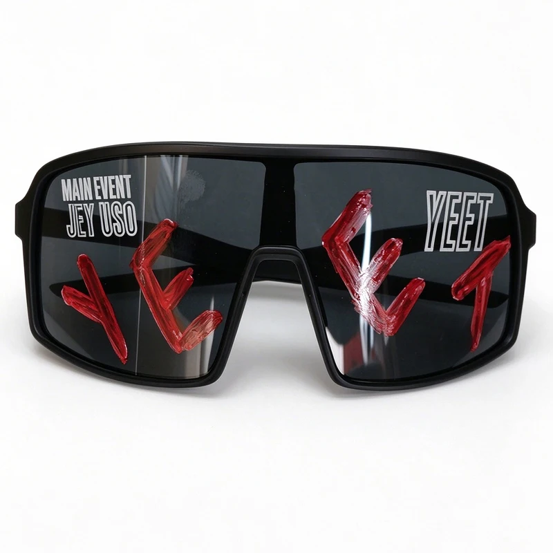 Jey uso yeet sunglasses 2026 new red YEET black blue main event sports shades bloodline usos rare motorcycle glasses