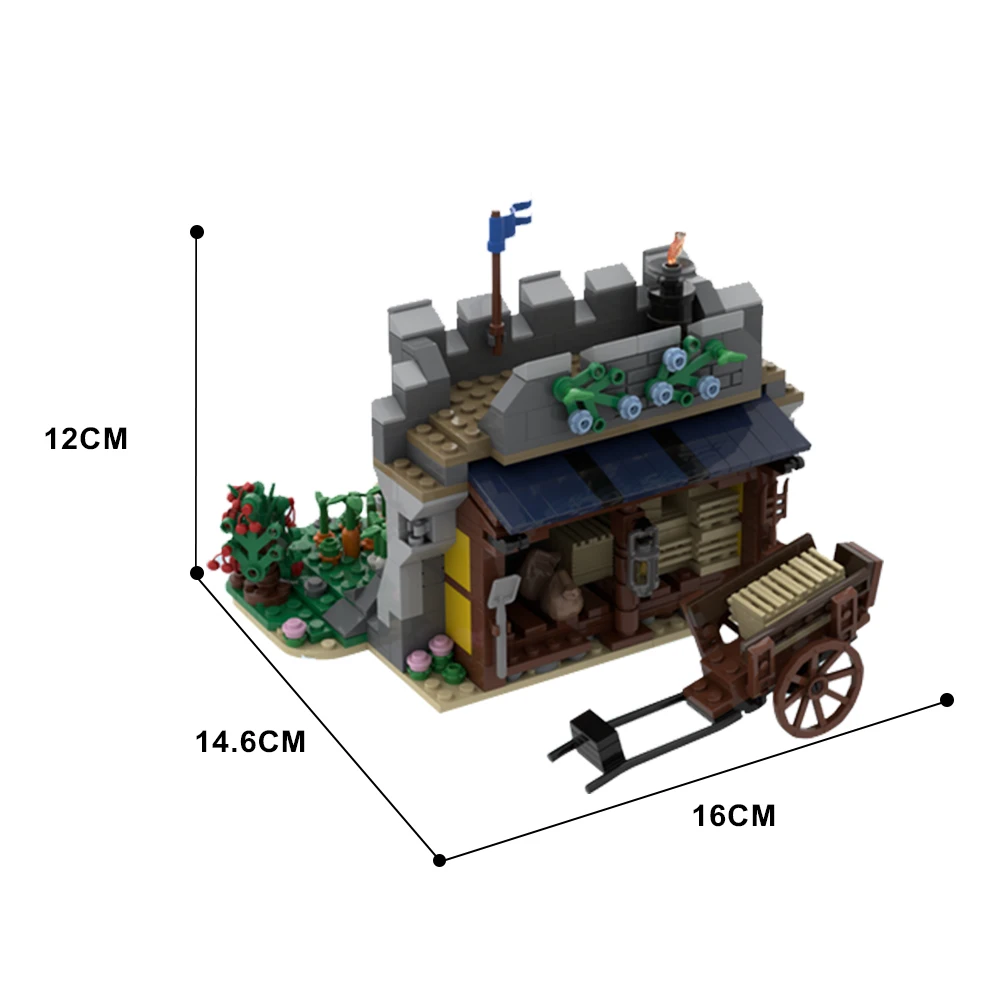 MOC ยุคกลางสวนผักและ Paddock ชุดอาคารบล็อกฟาร์มสัตว์ Farmland ปลูก DIY อิฐปราสาทของเล่น Xmas ของขวัญ