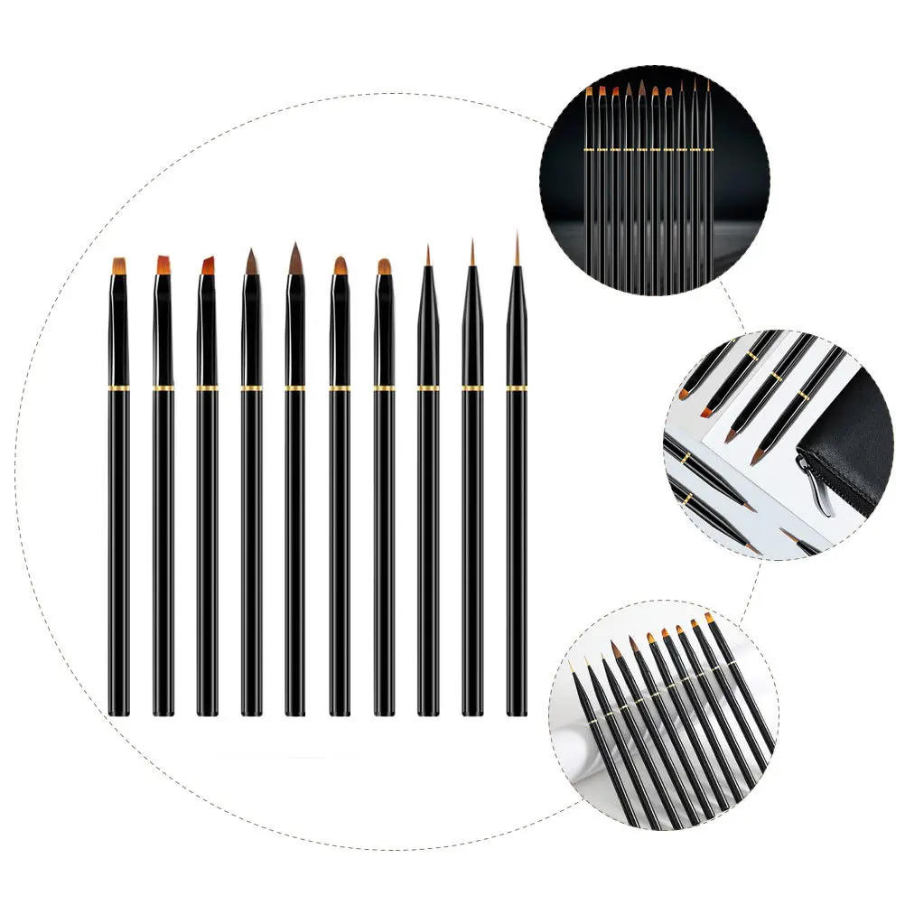 

10Pcs Professional Nail Art Pen Set Reusable Manicure Painting DIY Accessories Fine Workmanship Gift Nail Art Pen