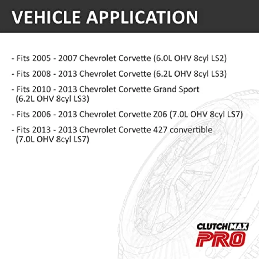 PRO HD-Kupplungsnehmerzylinder-Lagergerät mit leistungsstarker Haltbarkeit für 2005–2013 Chevrolet Corvette C6 GS Z06 LS2 LS3 LS7