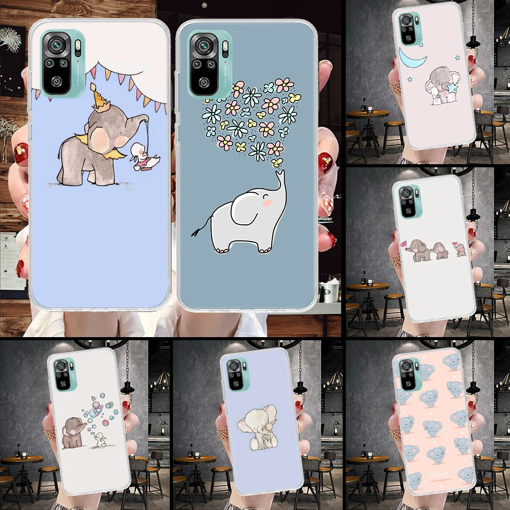 Cute Elephant rabbit Bunny Soft Phone Case For Xiaomi Redmi 9A 9C 9T 10A 10C 10 9 Prime 10X 8A 8 7A 7 6A 6 Pro K40 K20 K30 Cover