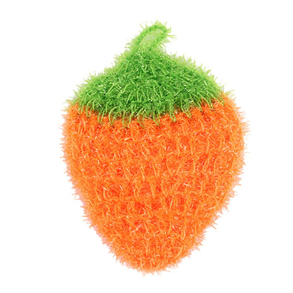 

4Pcs Strawberry Dish Towel Creative Cleaning Cloth Nylon Kitchen Wash Towel Remove Oil Stain Drying Rope Dish Cloth