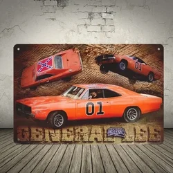 The Dukes Of Hazzard Fashion Metal Mural Poster Retro Metal Tin Sign Poster Bar Bar Club Cafe Wall Decoration Art Home Decora