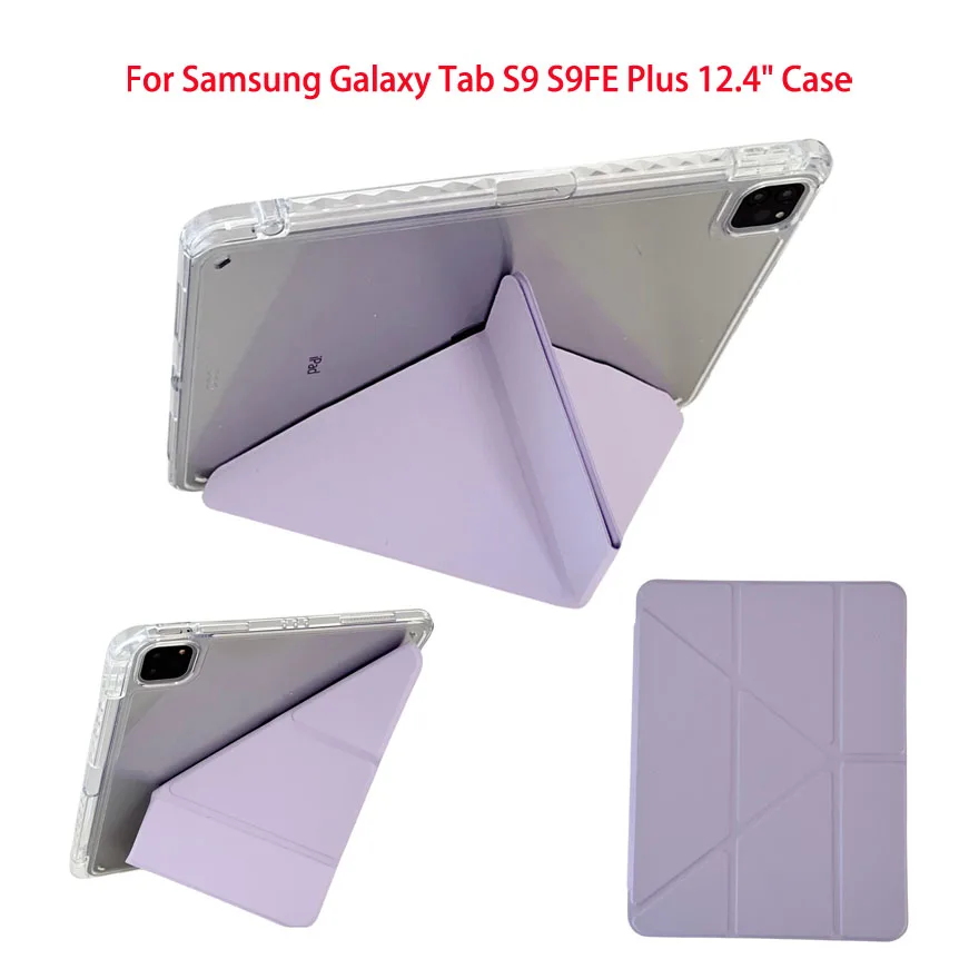 

Acrylic Case For Samsung Galaxy Tab S9 S9FE Plus 12.4" Case for Tab S9 S9FE A9 Plus 11" A9 Lite 8.7" Y-Stand Cover With Pen Slot