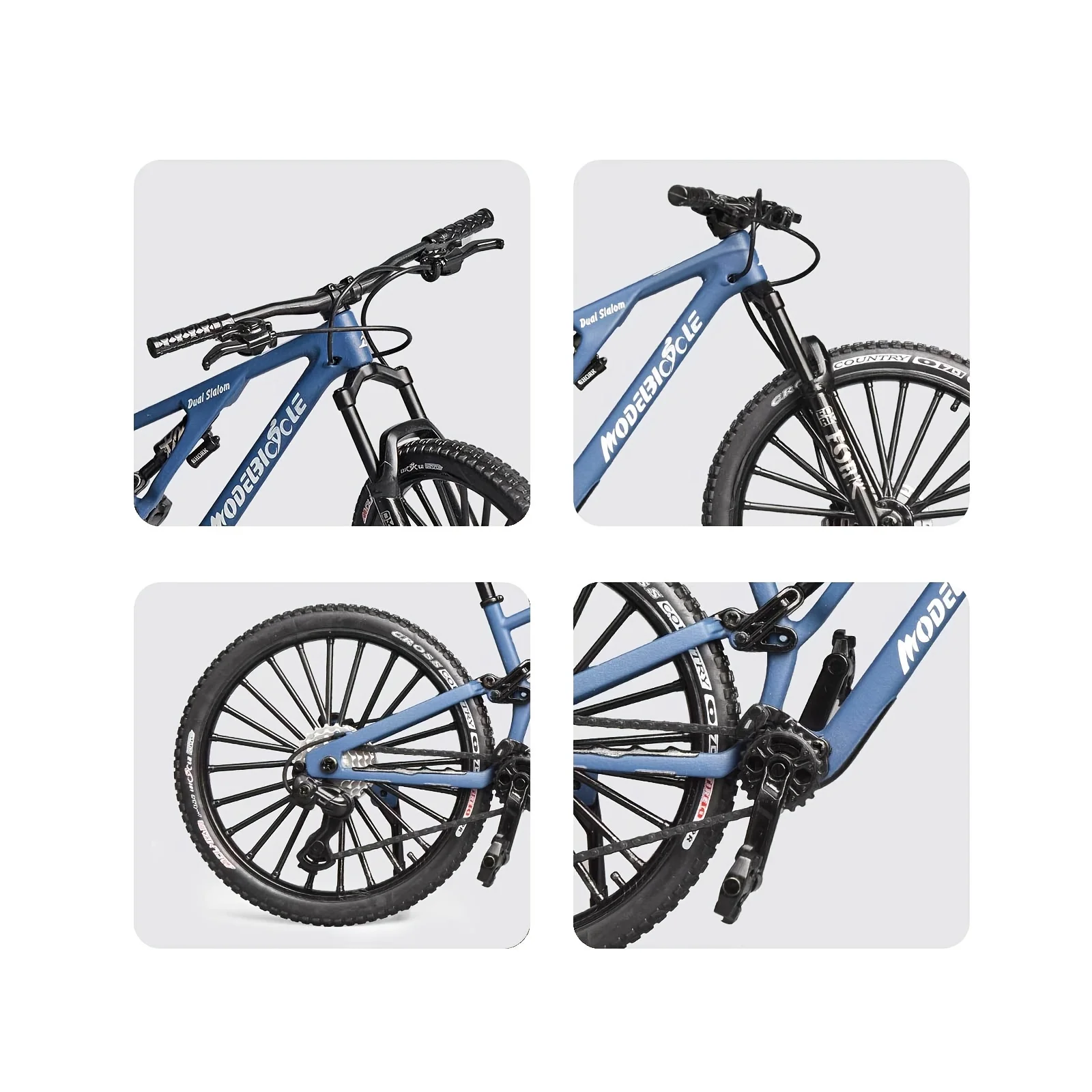 Vintage metalowy model roweru górskiego pulpit Mini aluminiowy klasyczny rower zabawka odlewany model palca dekoracja wnętrz