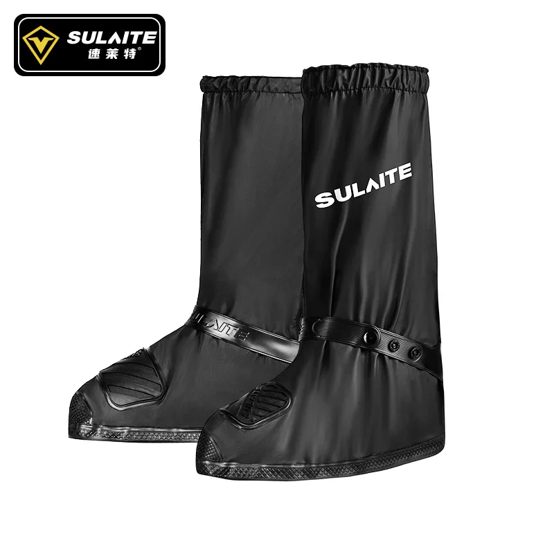 Motorcycle Shoe Covers Thickened Anti Slip Abrasion Resistant Rain Boots Outdoor Cycling High Top Rain Boot Cover Shoe Cover 5
