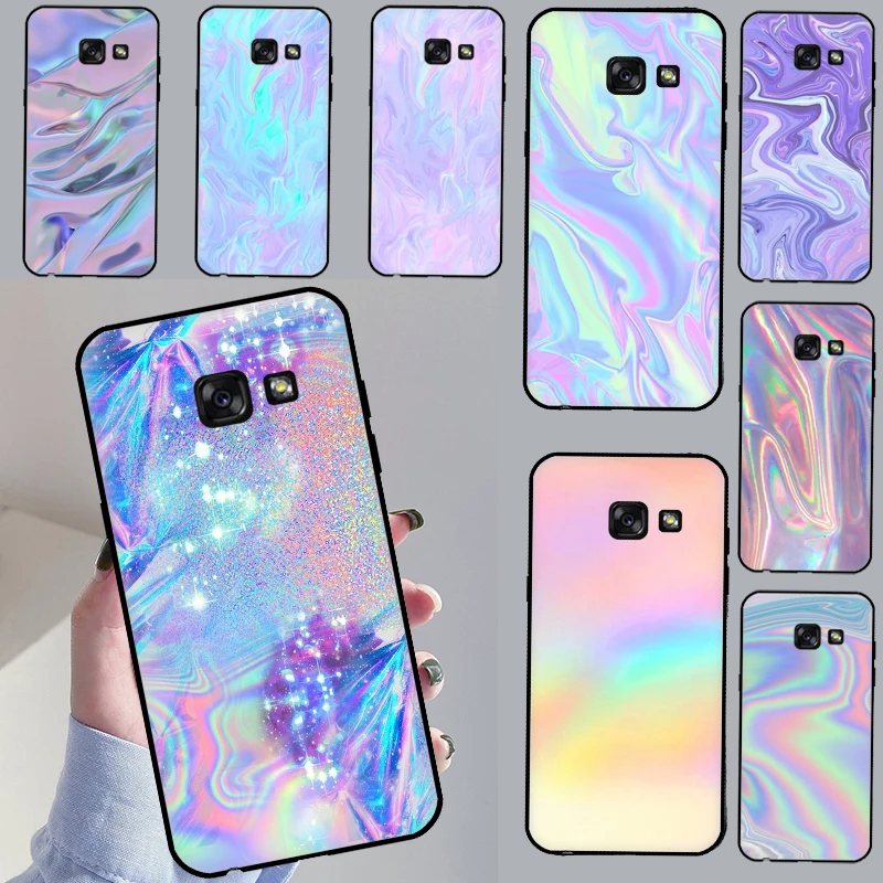 Holographic Iridescence Back Cover For Samsung Galaxy J3 J5 J7 2016 A3 A5 2017 A6 A7 A8 A9 J8 2018 J4 J6 Plus Case