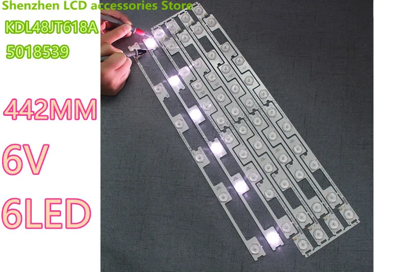 6piece/lot FOR 6v LED Bar TV Backlight Strips for Konka  KDL48JT618A KDL48SS618U 35018539 6LED 442mm 48'' TV Backlit