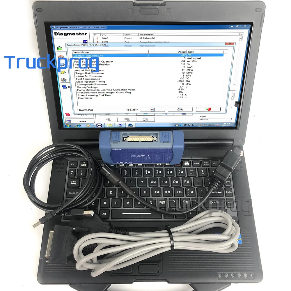 CF53 laptop+For Kubota TAKEUCHI Diagmaster PYTHON interface for Toyota Denso DST-i dsti diagnostic flash cable Diagnostic System