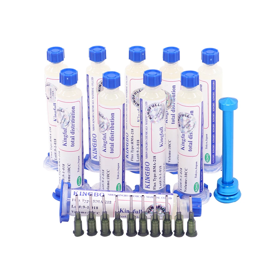 10 sztuk/20 sztuk KINGBO oryginalny RMA-218 No-Clean BGA Reballing kula lutownicza naprawa lut lutowniczy wysokiej jakości pasta topnikowa 10cc
