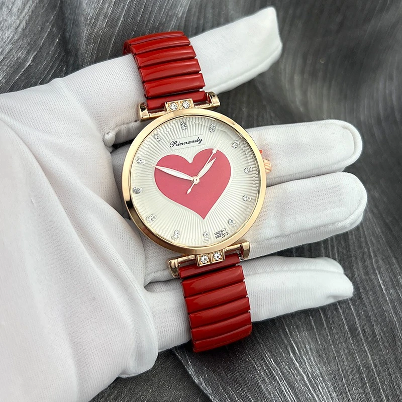 Новые кварцевые часы с цветной резинкой Love Lazy Watch, женские часы с бриллиантами, стереоскопические часы, שעון Gandוןtua á