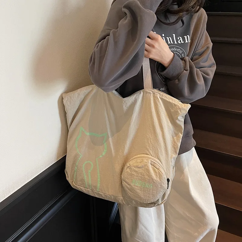 

Женская сумка-тоут-оксфорд на плечо, прочные нейлоновые сумки-шоппер для женщин, 2025 г., модные большие женские сумки для девочек, студенческие Bolsas