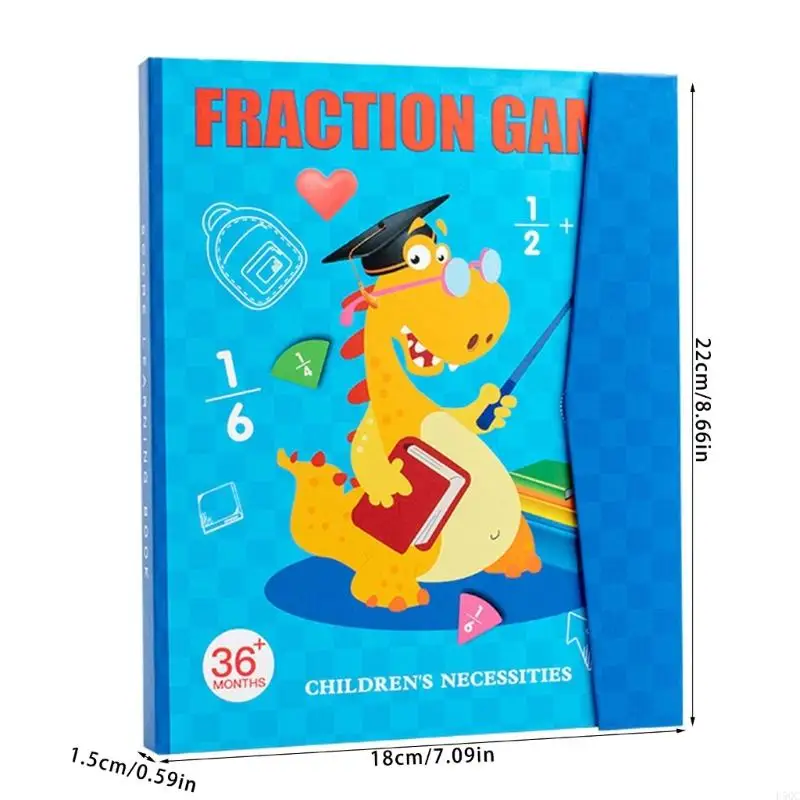 Fraction Tiles & Fraction Circles Learning Puzzle Game Set for Preschool Math Manipulatives Educational Tool D5QC