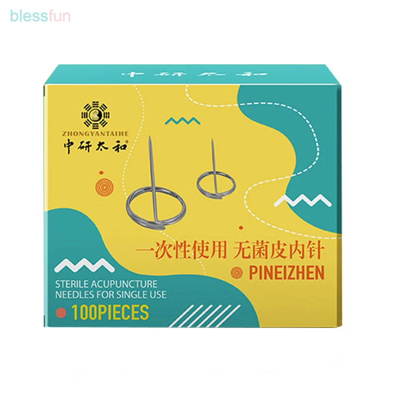 10 Boxes*100pcs/box Intradermal Needle 0.22*5mm Sterile Ear Press Needle Auricular Embedded Type Acupuncture Needle Microneedle