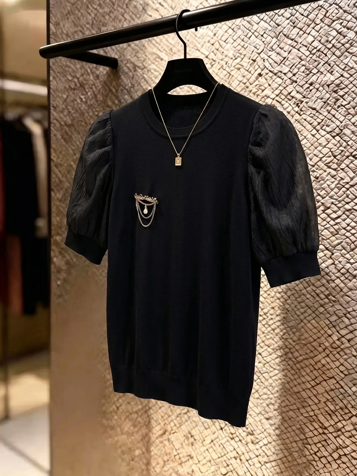 

Laid-back Style Fashionable Commute Short Sleeve T-shirt Versatile Summer New Trend Design Sensation Stylish Top for Women
