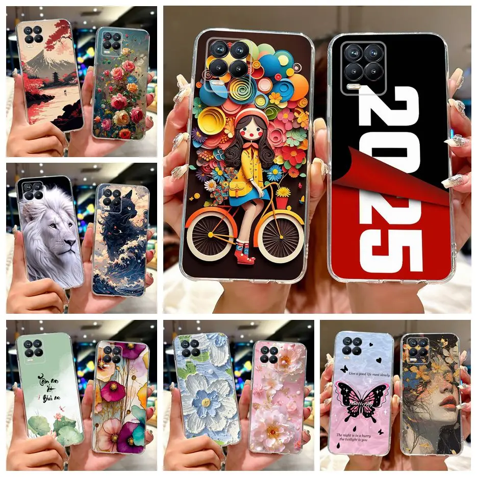 For Realme 8 4G Case Realme8 Pro RMX3081 Popular Fashion Painted Cover Soft Slim Phone Case For Realme 8 Pro Realme8 8i 4G Shell