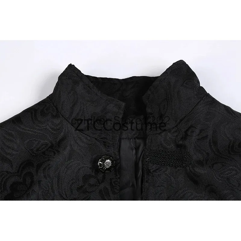 Steampunk Victorian Prince Overcoat Medieval Renaissance Jacket Vintage Edwardian Cosplay Costume for Men Adult Kids view 6
