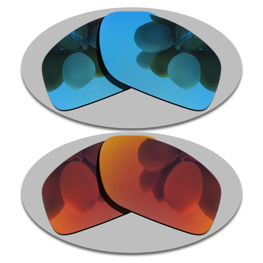 

Sky Blue&Fire Red Lenses Replacement For-Oakley Tincan Polarized Sunglasses