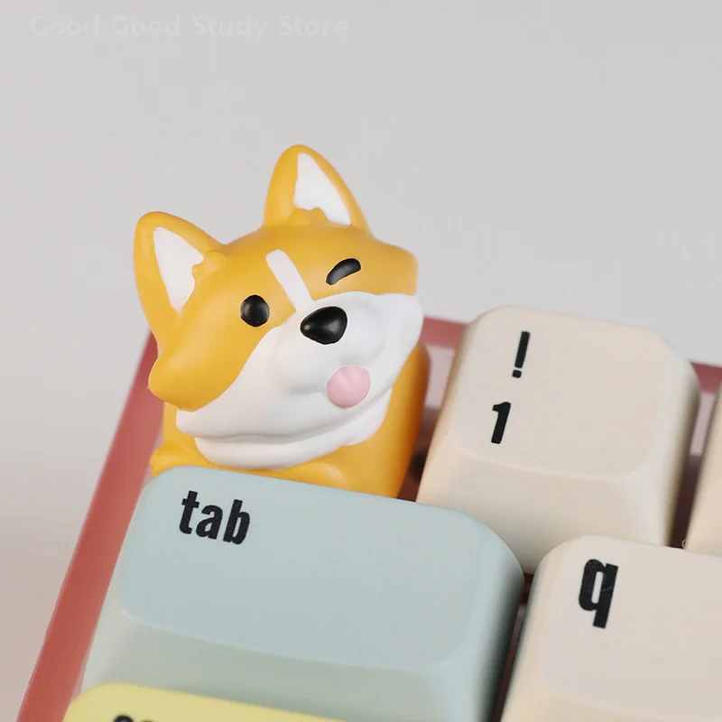 

Universal Cartoon Corgi Keycaps Creative Personalized 3D Corgi Butt Keyboard Cap DIY Handmade Mechanical Keyboard Keycap