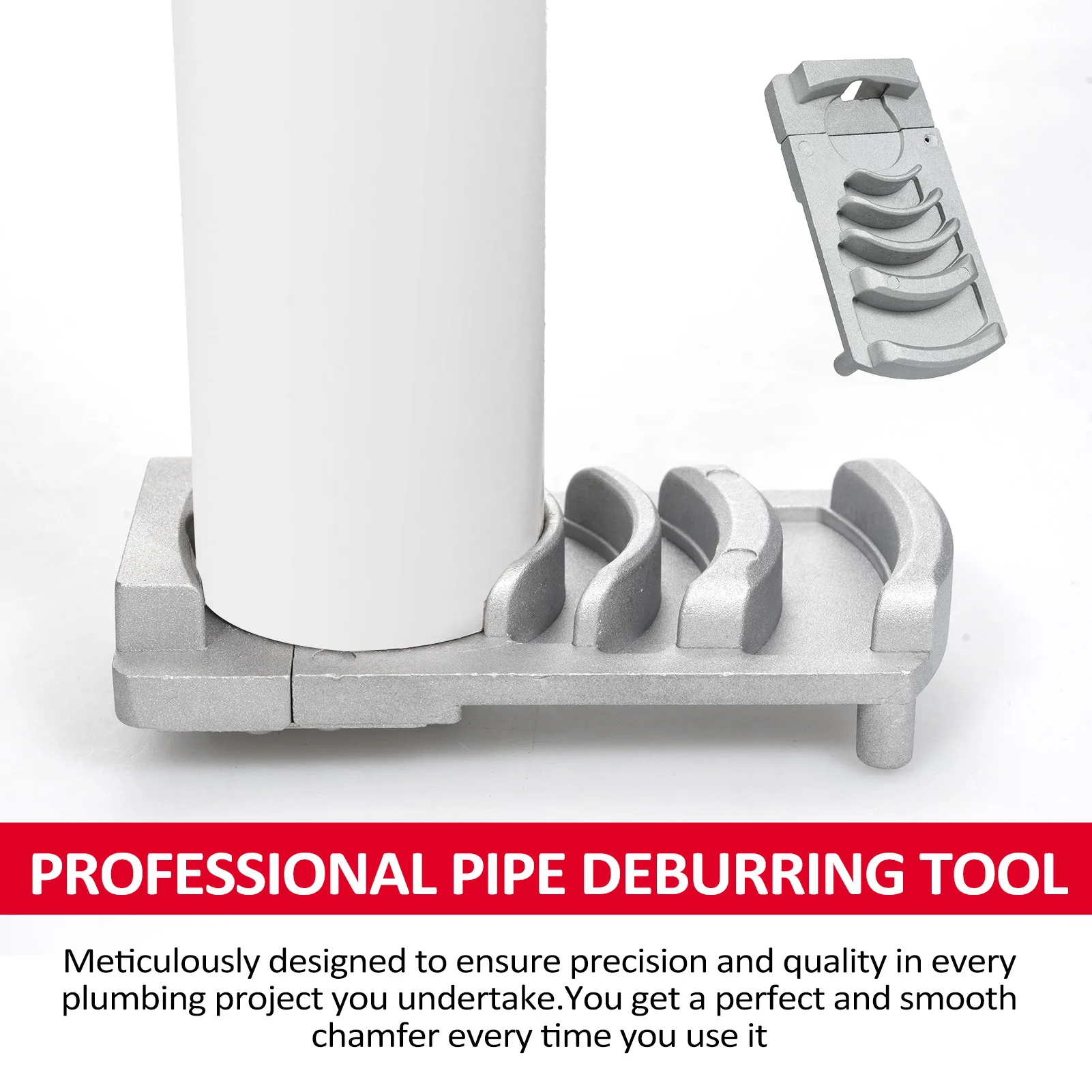 Plastic PVC Pipe Deburring Tool Professional 1/4-4in Plastic Pipe Deburring Tool for Pipe Burring PVC Tubing Plumbing Reamer