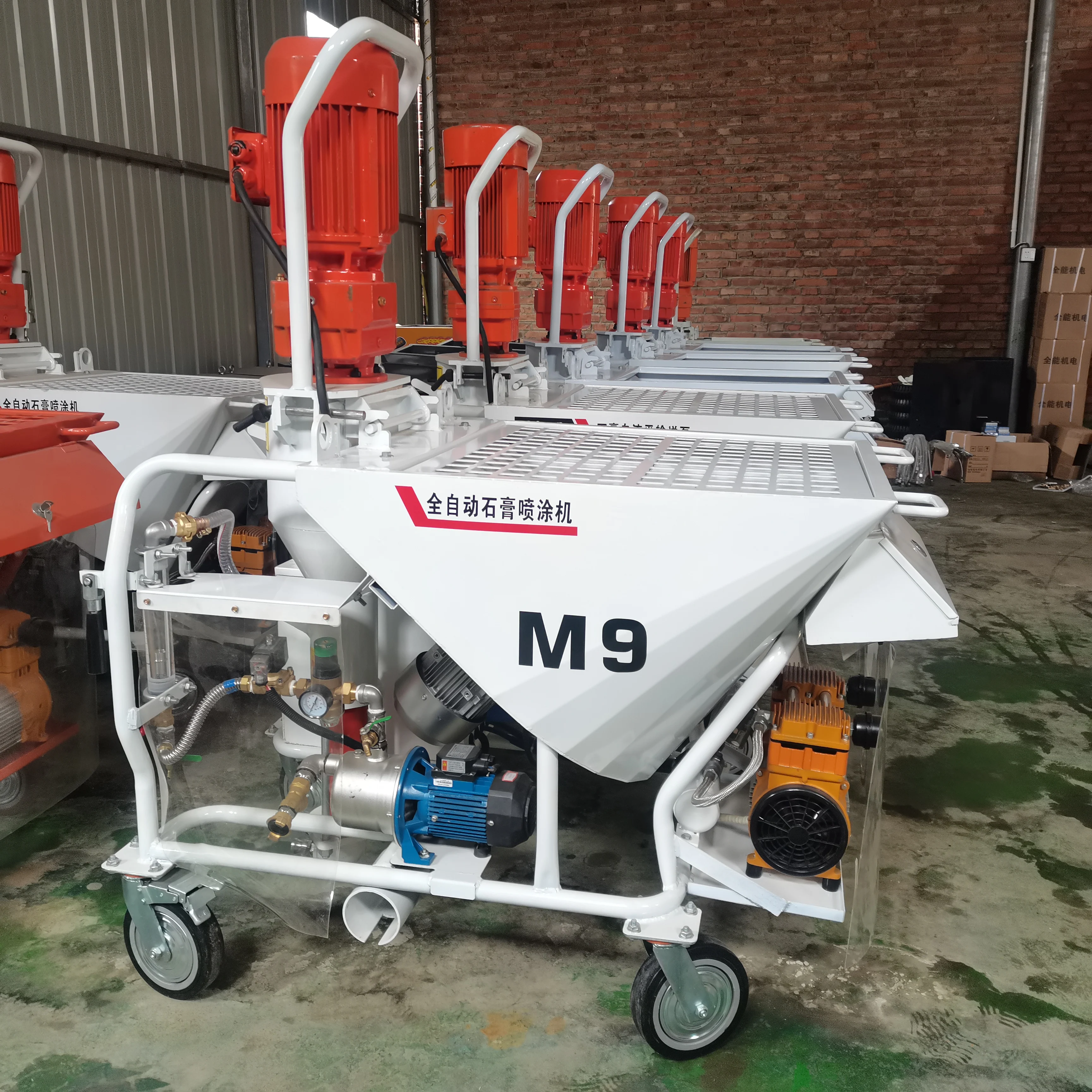 M9 Automatic Plaster Sprayer, Electric Wall Mortar Spraying Machine 30L/Min for Construction