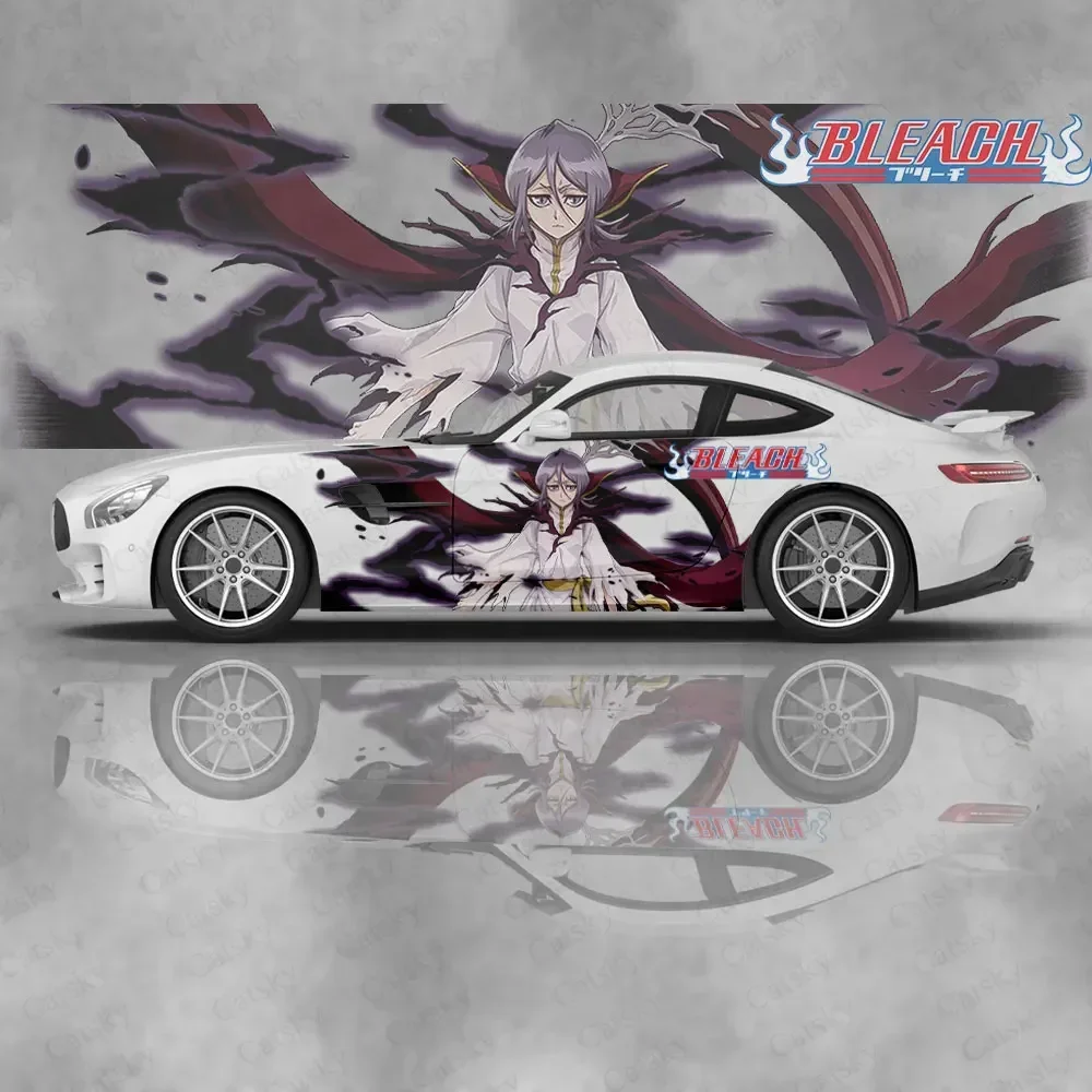 Kuchiki Rukia أنيمي ملصقات جسم السيارة Itasha الفينيل سيارة الجانب ملصق لاصق لامع ورائع قسط ملصق فينيل تخصيص هيكل السيارة يلتف