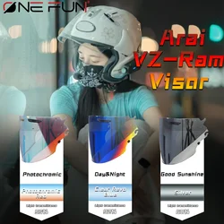 VZ RAM Photochromic Visor For VZ-RAM RAM-X SZ-R VAS-Z 3/4 Photochromic Helmet Lens Mask Black Rainbow sliver Shield For Arai
