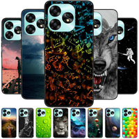 For UMIDIGI A15T Case Cool Black Silicone TPU Soft Cover for UMIDIGI A15 A15C Phone Cases Animals Painted Shells A 15 15c 15t 4G