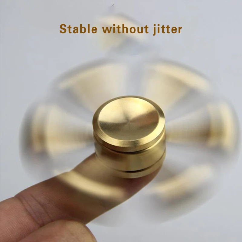 Girador arco-íris metal cobre rolamento spinner latão fidget spinner para autismo adulto anti aliviar o estresse mão spinner brinquedo spiner