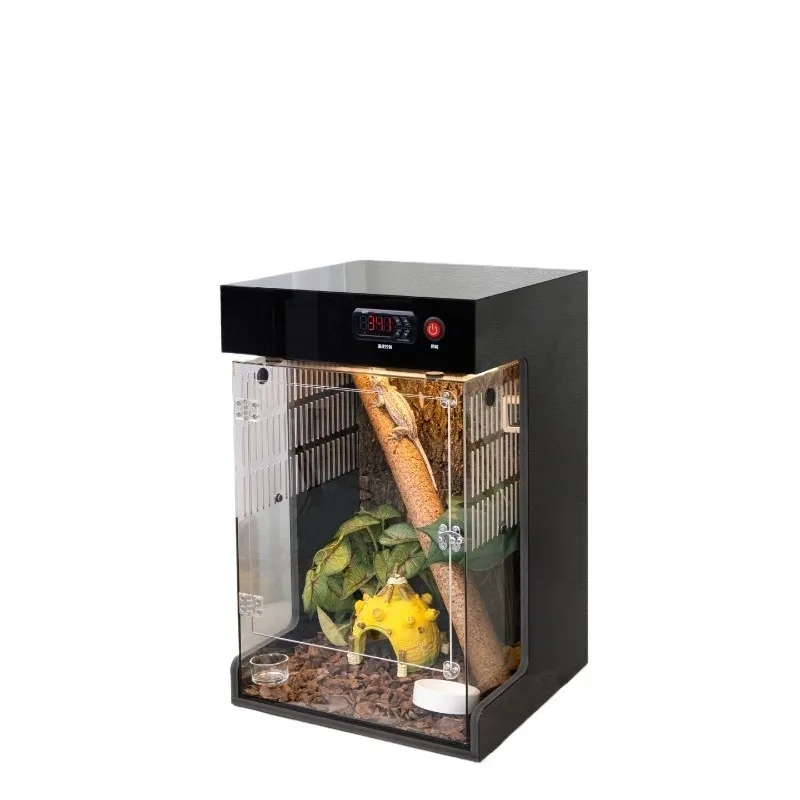 

Acrylic intelligent temperature-controlled chameleon terrarium,integrated floor and back heating,suitable gecko tree-dwelling