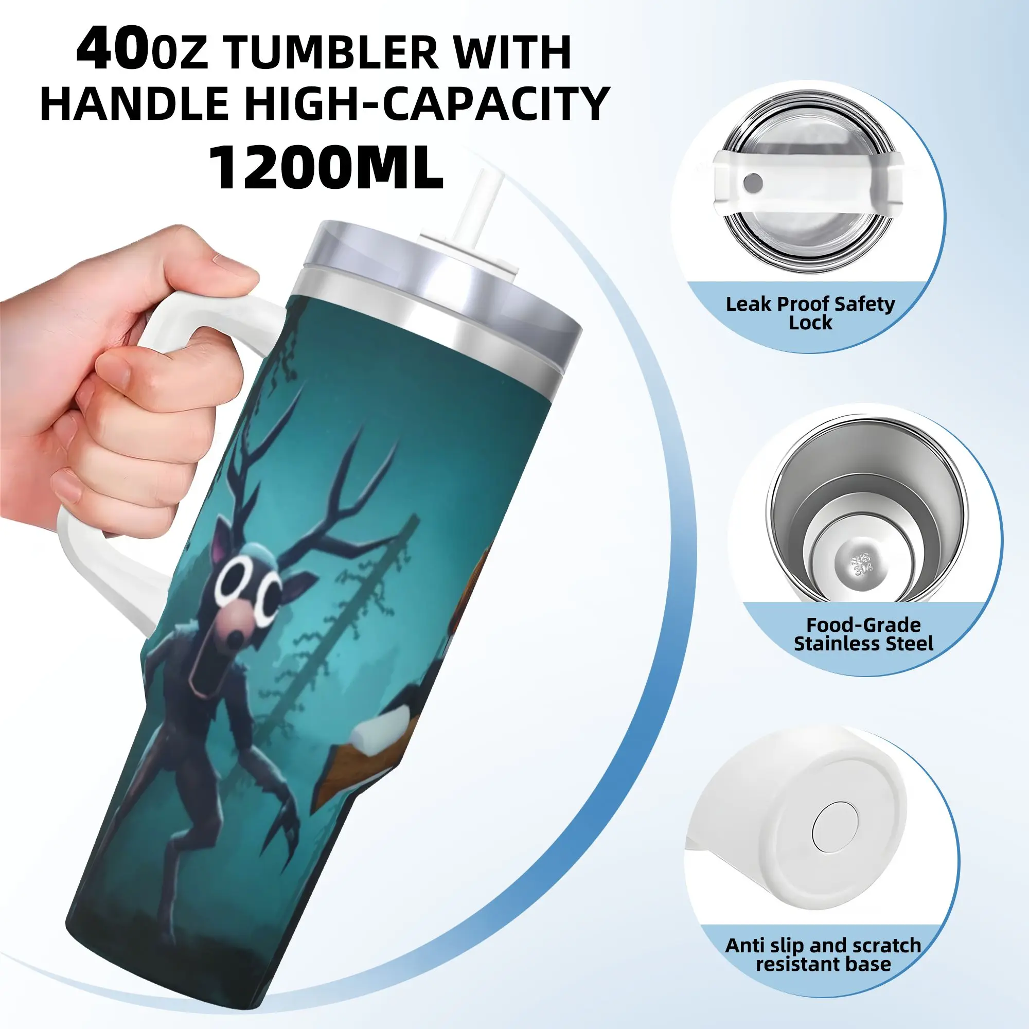 بهلوان من الفولاذ المقاوم للصدأ 99 ليلاً في الغابات أكواب حرارية محمولة للمشروبات الساخنة أكواب تصميم للتخييم زجاجة مياه