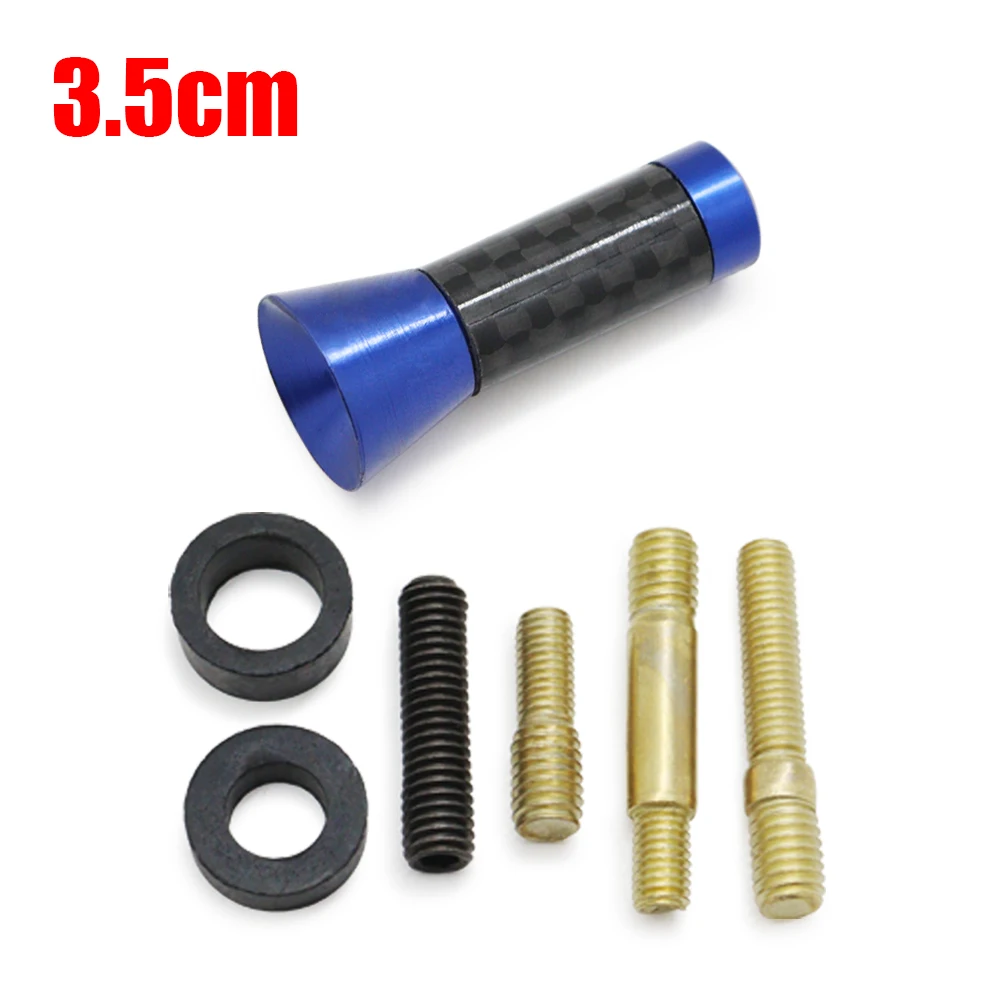 3.5cm 8cm 12cm Car Roof Antenna Fiber Screw Metal Car Radio Aerial Antenna Accessories Car Styling Silver/Red/Blue/Black