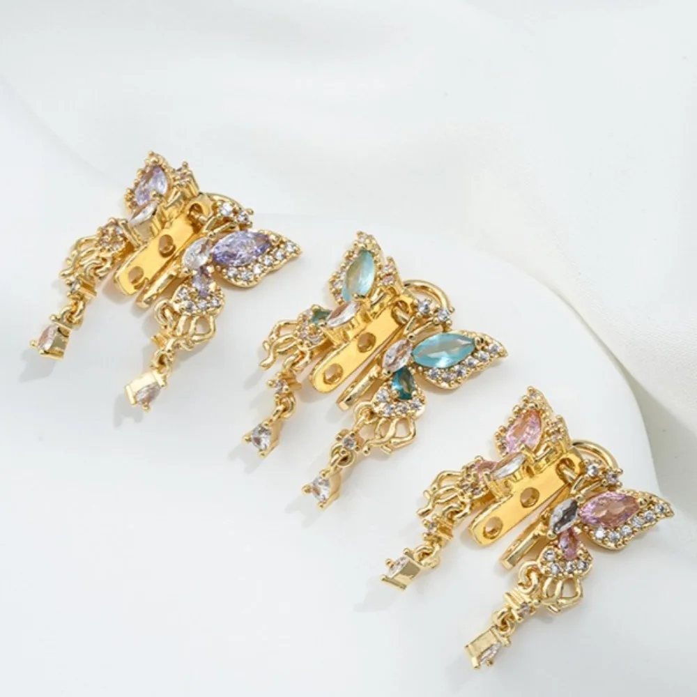 

Циркониевые медные подвески, 14-каратное золото, цвет бабочки, прокладка с тремя отверстиями, сделай сам, жемчужное ожерелье ручной работы, бусина, разделительная подвеска, аксессуары