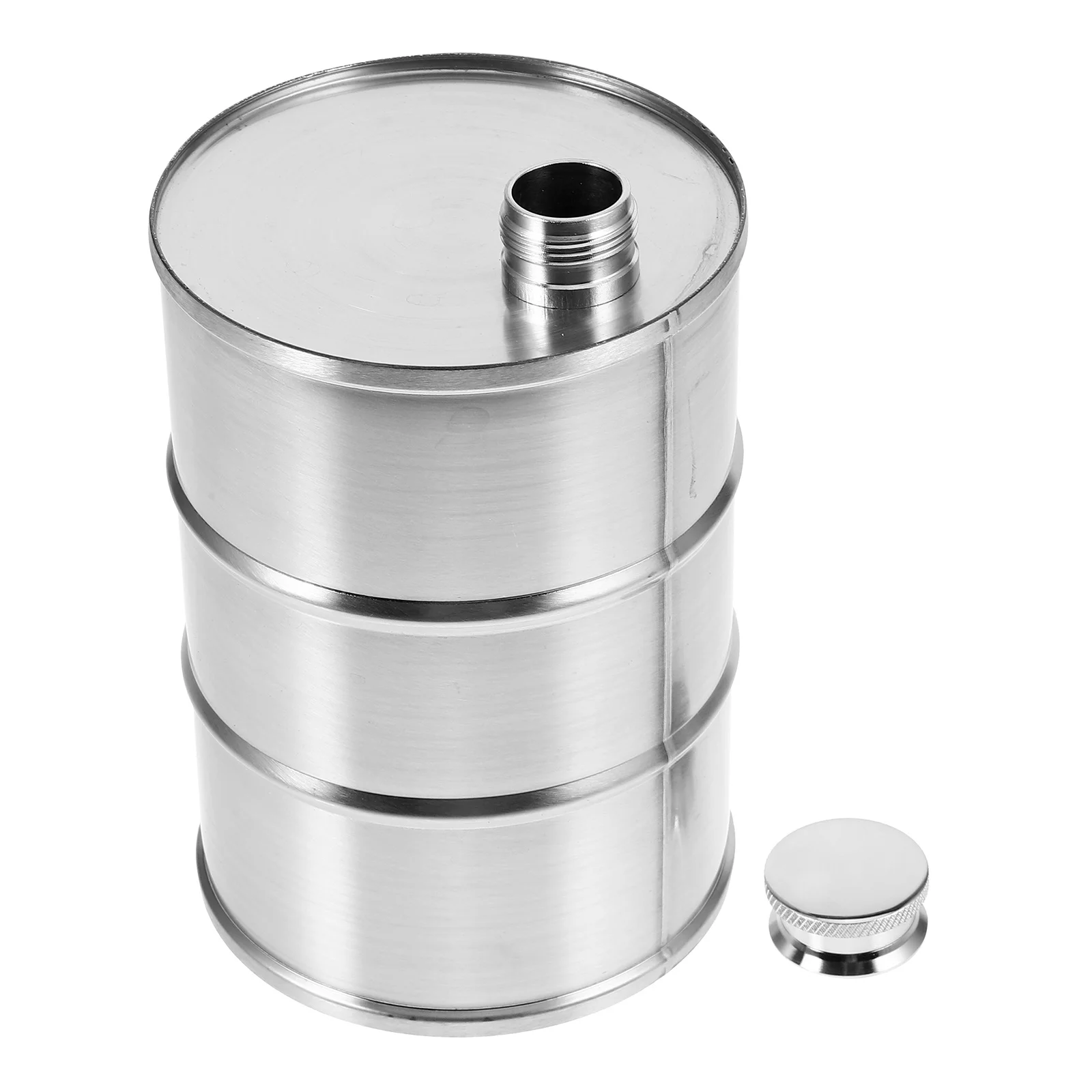 

304 Stainless Steel Oil Barrel Wine Flask Drinking Flasks Metal Flask 750ml Silver Food Grade Camping Travel Beverage Container