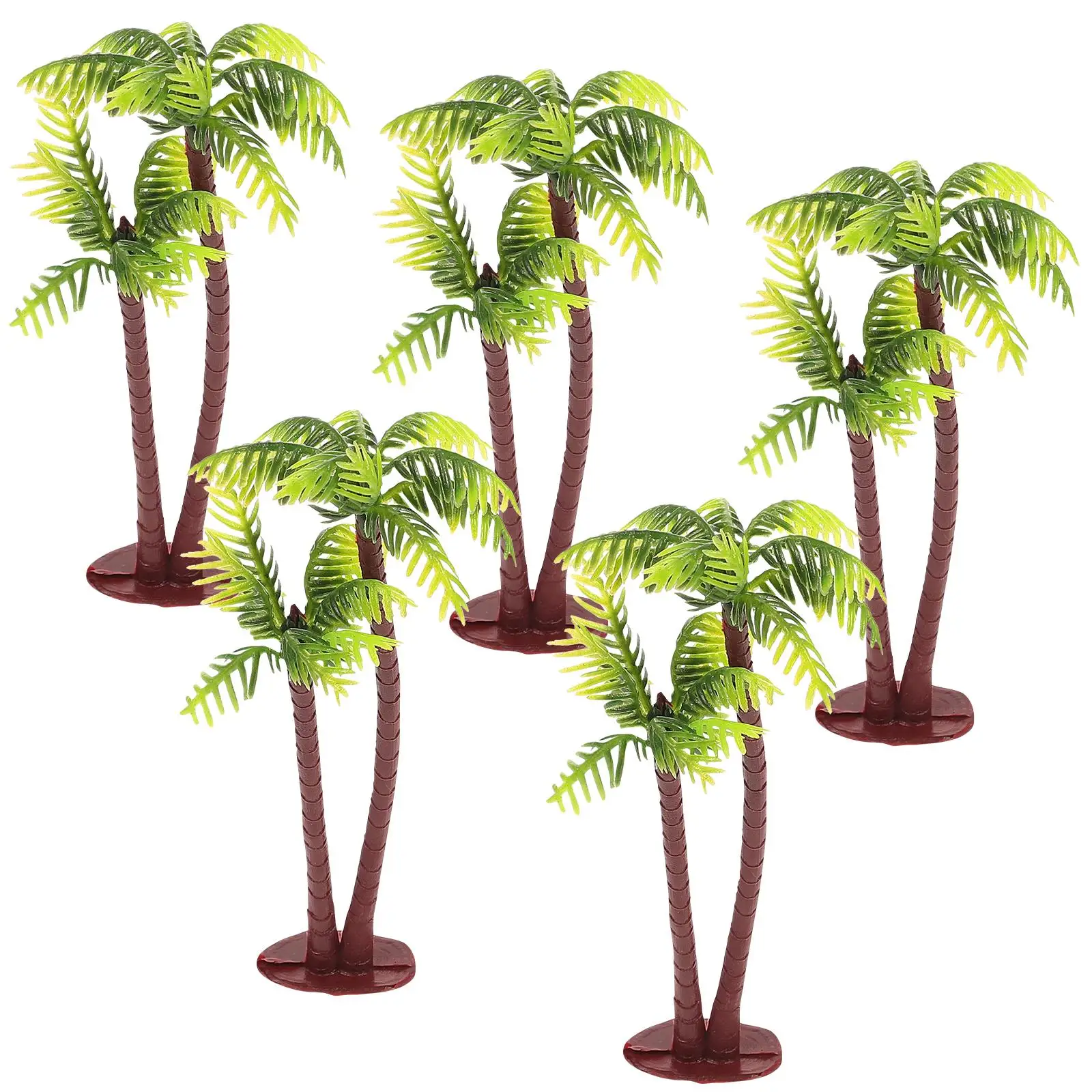 

5 Pcs Miniature Coconut Trees Simulated Decor Realistic Shape Fine Workmanship DIY Terrariums Fairy Gardens Bonsai Craft Small