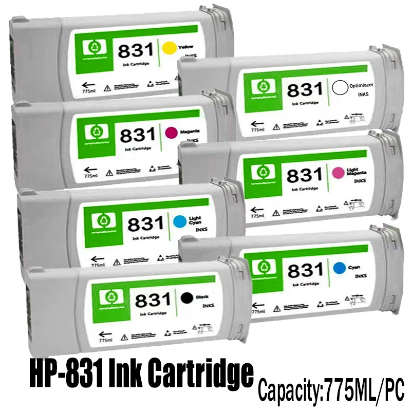 

For HP 831 Remanufactured Ink Cartridge With Chip for hp 831 Printhead Latex 310 330 360 315 335 365 370 375 Printer 775ML