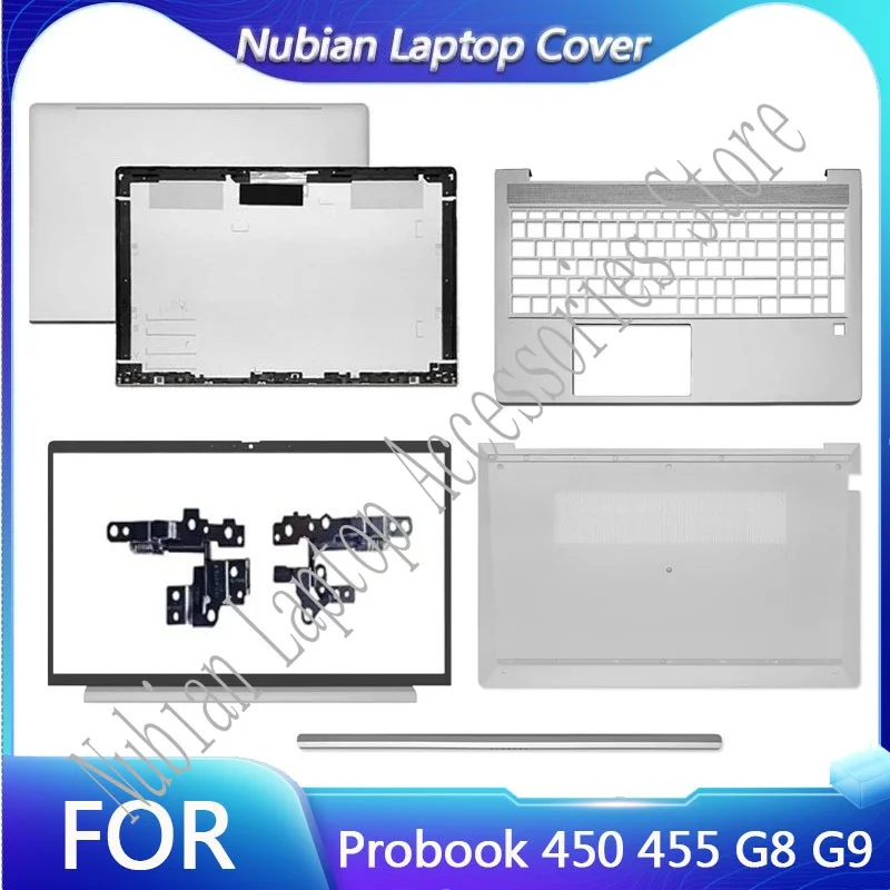 New For Probook 450 455 G8 G9 LCD Back Cover Front Bezel Palmrest Upper Top Lower Bottom Case Hinge Cover 52X8QLCTP40