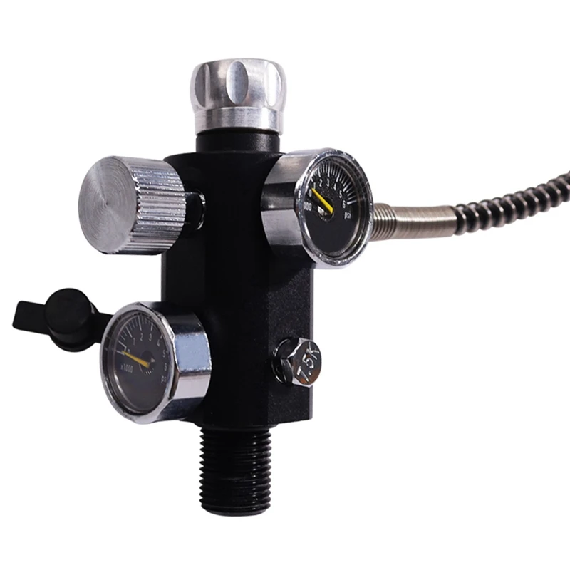 Valve Scuba Adapter With Gauge Tank Filling Station Refill For Air Tank Bottle Cylinder Diving Parts Kit