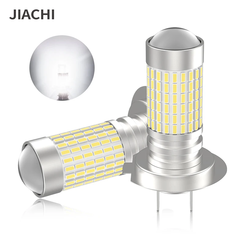 JIACHI 2PCS Super Bright 360 Degree Auto 9005 9006 H7 H11 Led Bulb Fog Lamp 3014Chip 1400LM 6000K Car Day Running Light DC12-24V