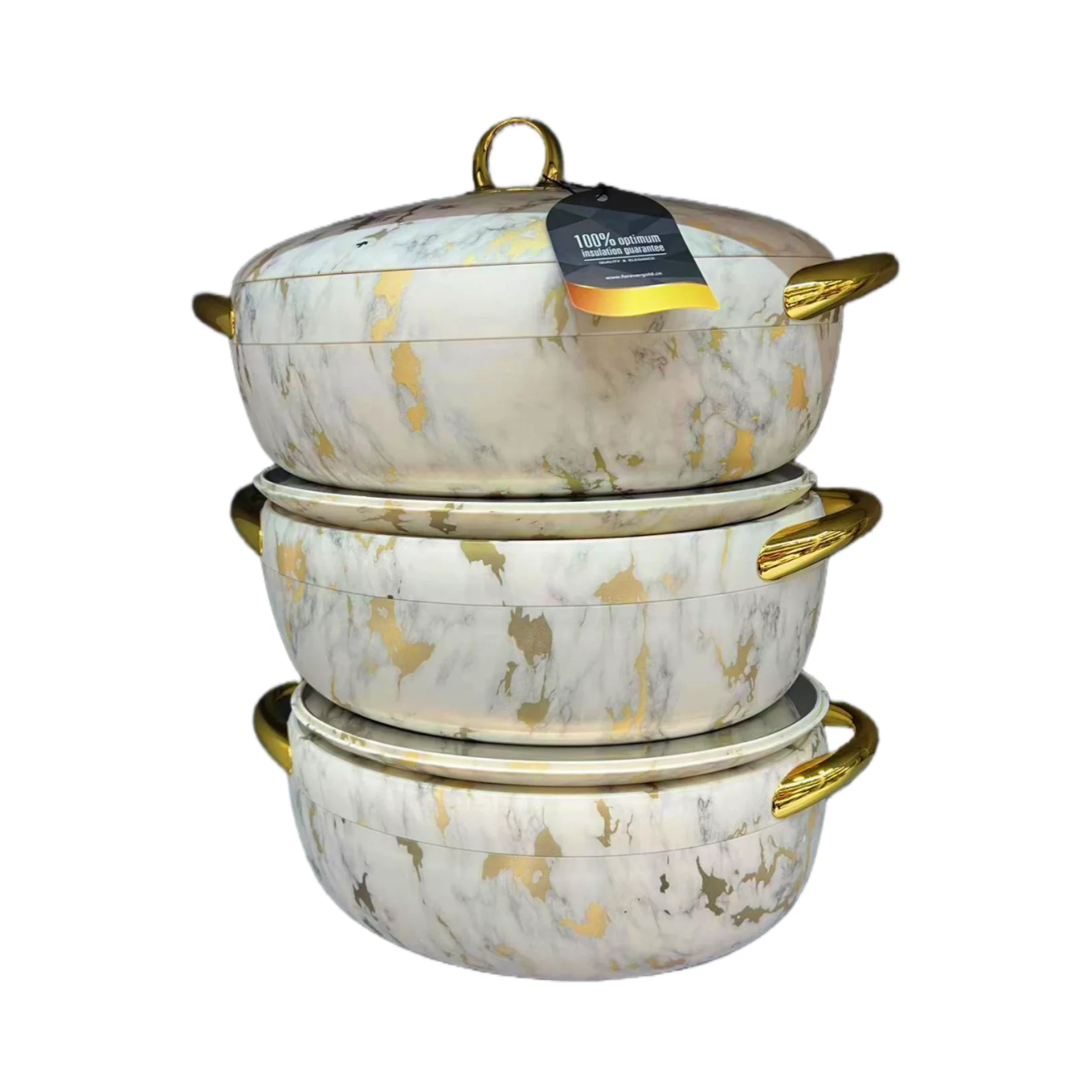 Contenedor calentador de alimentos ovalado para contenedor de alimentos 2L + 2.5L + 3L Calentador de alimentos con cazuela aislada África