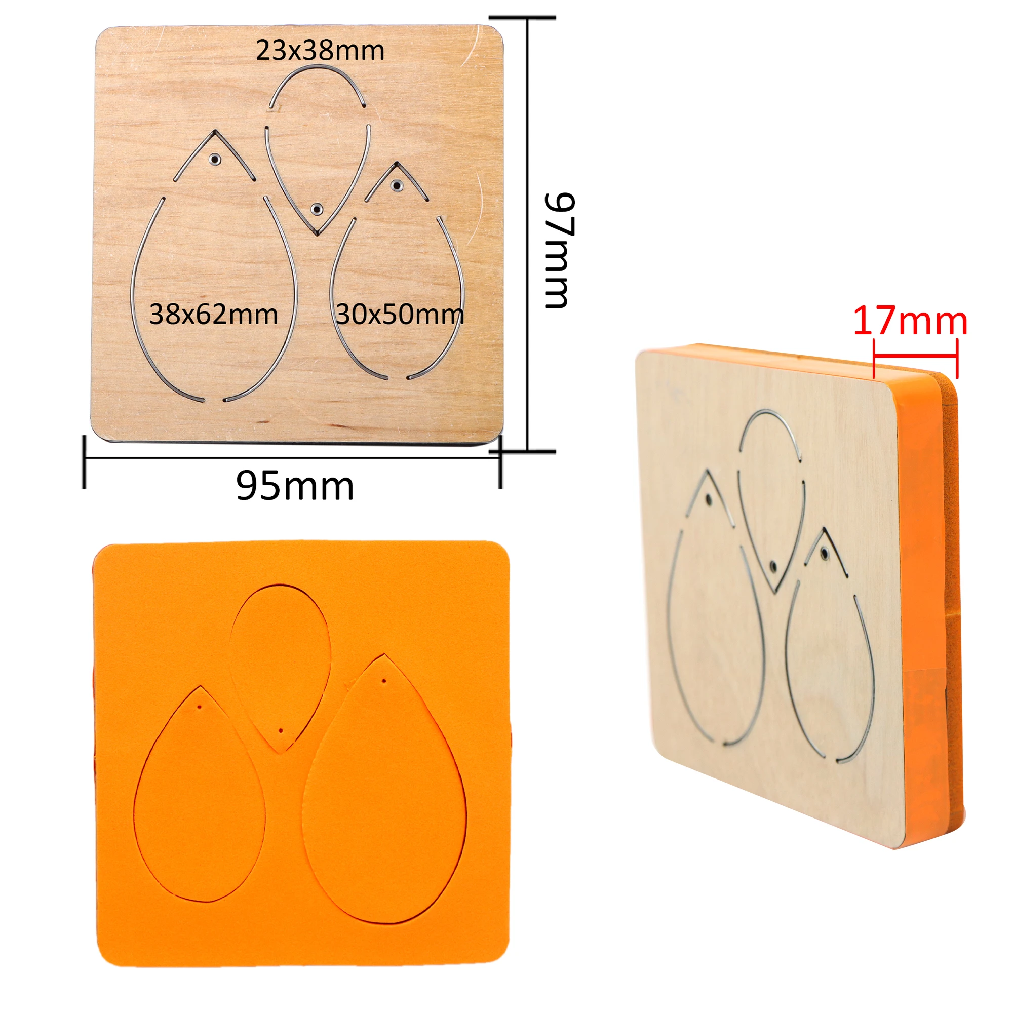 Earring Diy Knife Mold Bow Wooden Cutting Dies Cutting Mold Hair Clips Suitable For Common Big Shot And Sizzix Machines