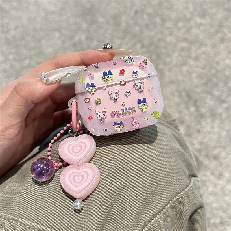 حافظة سماعة أذن شبه شفافة كرتونية لطيفة، مناسبة لسماعات AirPods 4 3 2 1 AirPods Pro 2 Pro