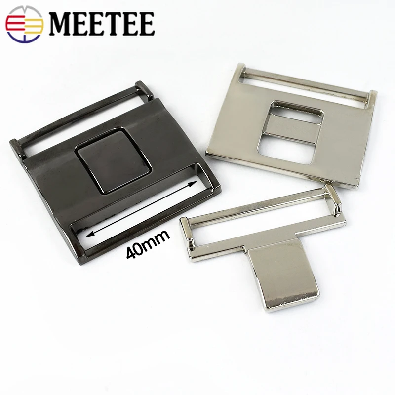 1-5 pz Meetee 40mm fibbie per cinture in metallo giacca a vento piumino bottoni decorativi abito indumento combinazione fibbia accessori