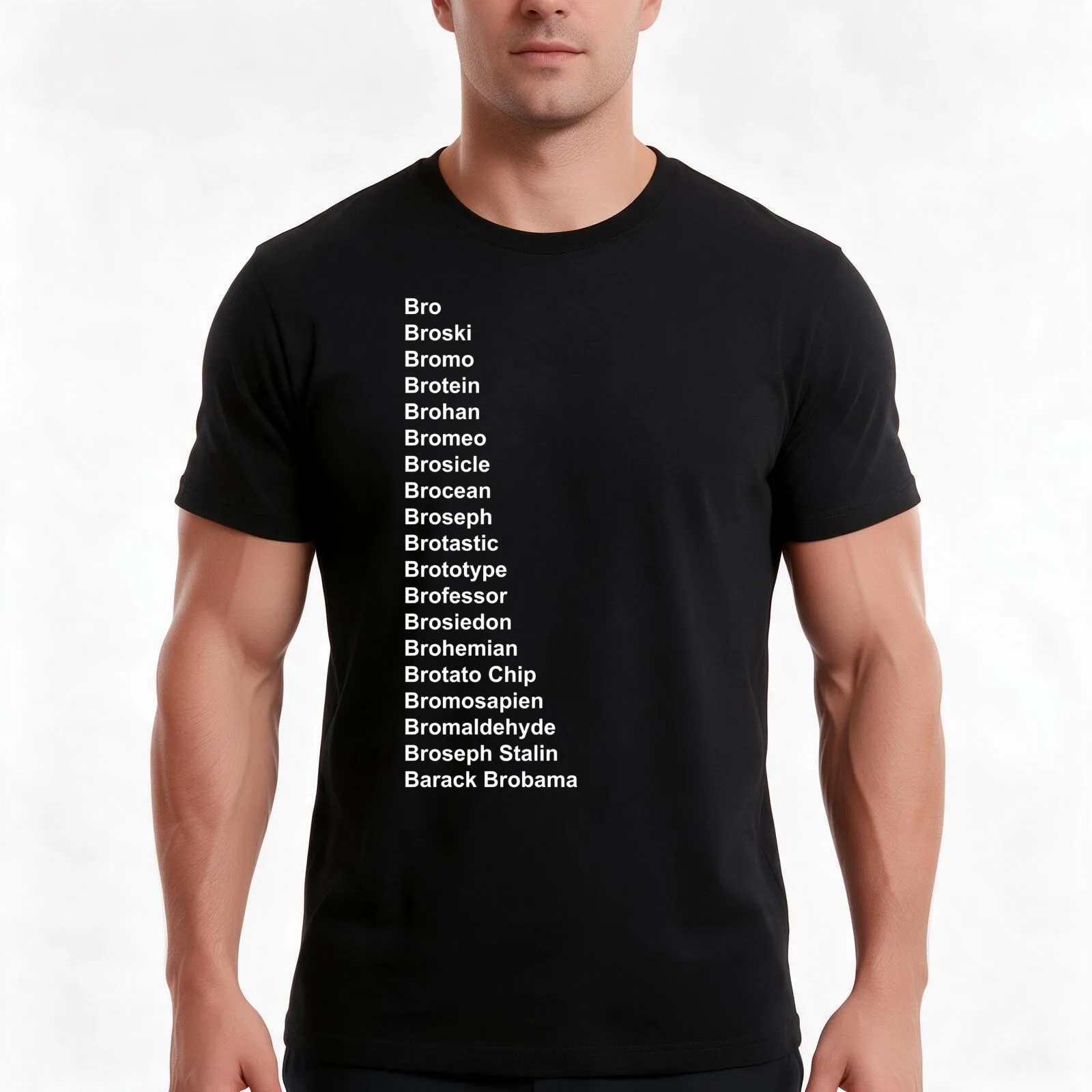 Bro Brother Broski Bromo Brotein brothers friends T-Shirt, Summer Casual Cotton Tee, Oversized Streetwear Tops, Unisex Men Women