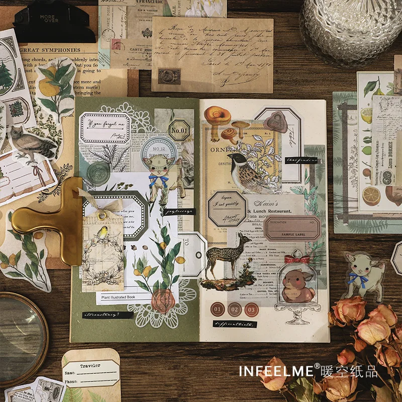 260 buah/pak Set stiker kertas bahan seni sastra Vintage dan aksesori Scrapbooking buku harian dekorasi DIY