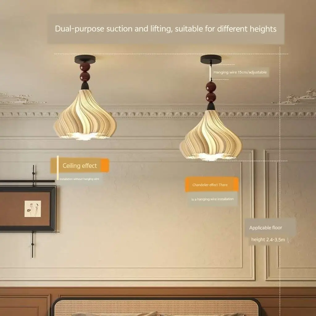 Medieval style puff pastry skirt shaped bedroom chandelier, French ceiling lamp, vintage atmosphere-themed main room light fixtu