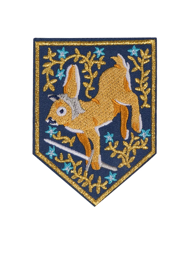 Patch brodé de lapin médiéval, 1 pièce, chevalier, morale courageux, insigne de dessin animé inspirant pour vêtements, veste, chapeau de camionneur, cadeau DIY