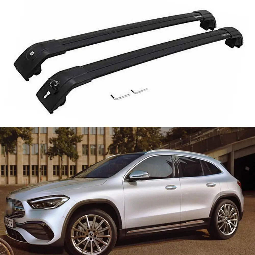 2Pcs Fit for Mercedes Benz GLA H247 2020-2023 Roof Rail Rack Cross Bar Crossbar