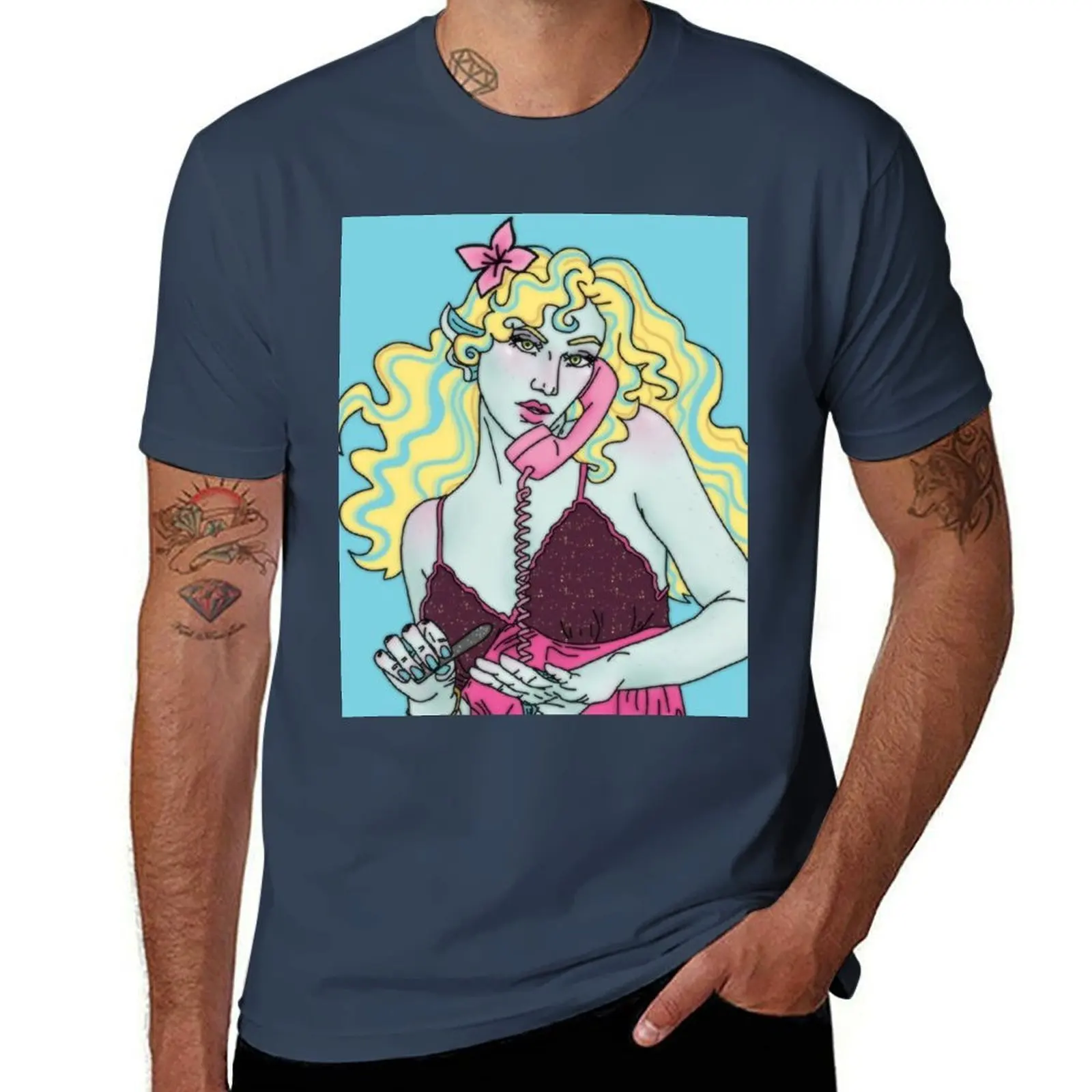 

The On Lagoona Phone T-Shirt Breathable Basic Cotton T-Shirt